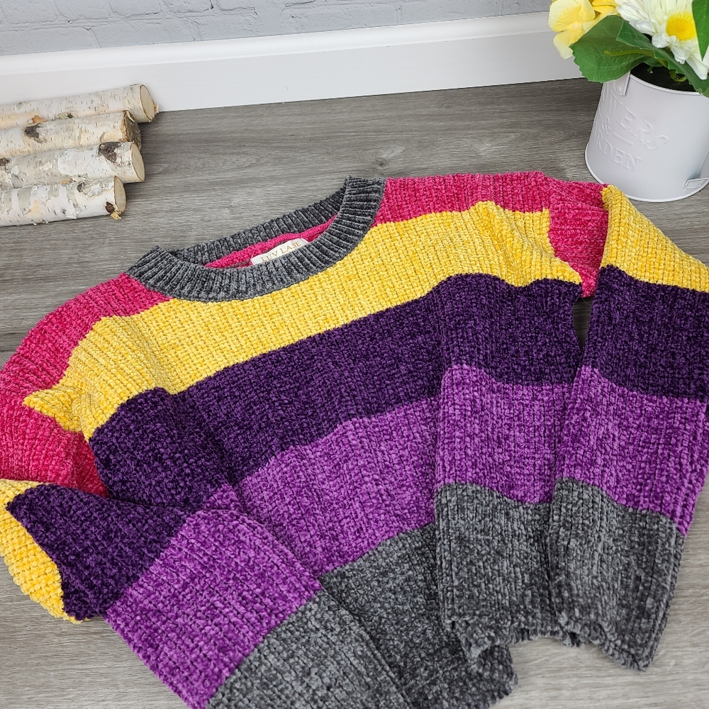 LUV LANE Cropped Chenille Sweater